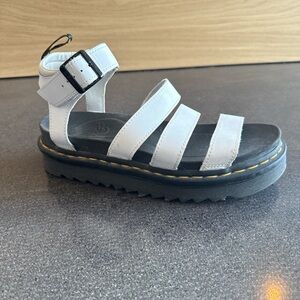 Dr. Martens White Platform Sandals